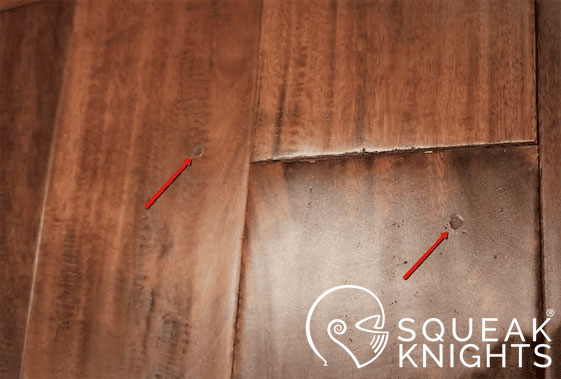 damage to the beautiful floor and a proud sharp edge