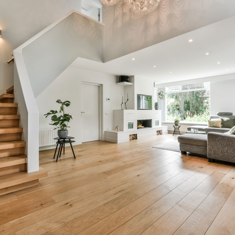 wood plank flooring and furniture