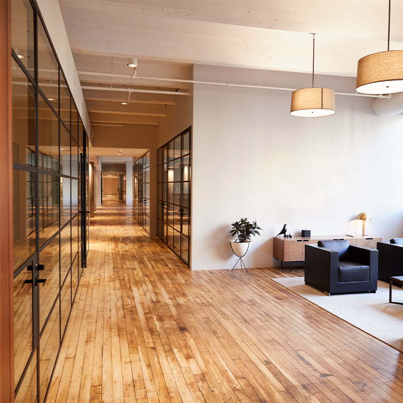 Empty lounge and meeting area in luxury business premises